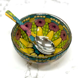 Polymer Clay Salsa Bowl with Matching Spoon