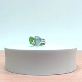 Bezel Set Sea Glass Ring - Green