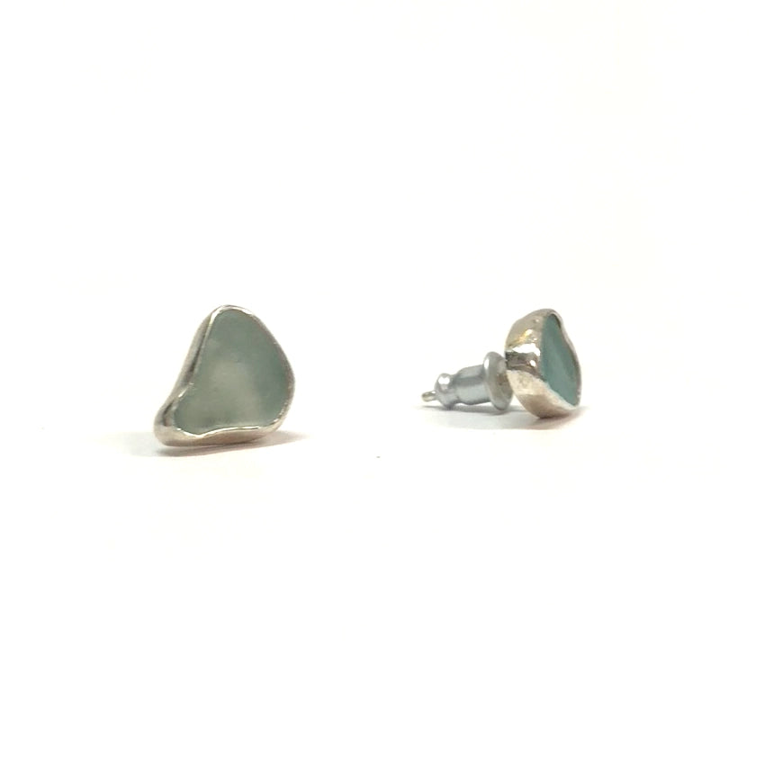 Sea Glass Stud Earrings