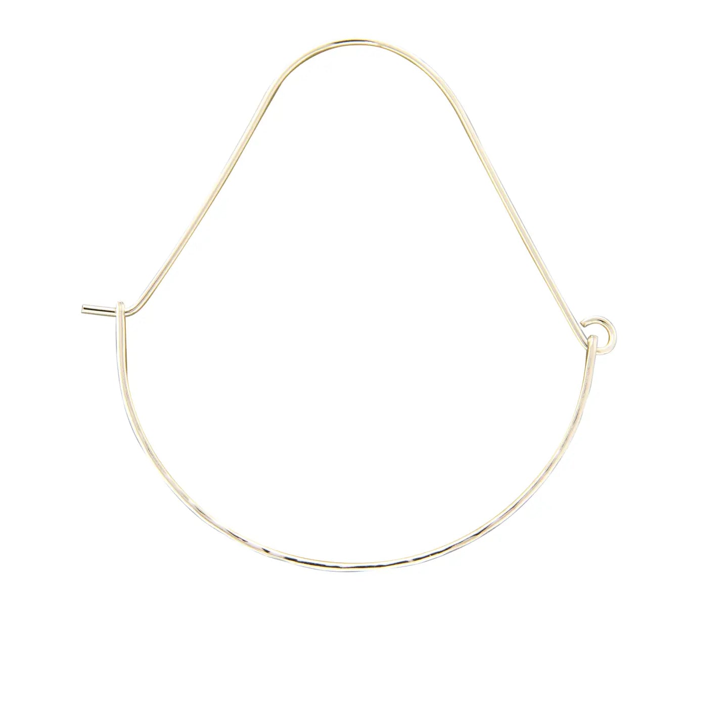 Hinged Flat Oval Hoop Earrings