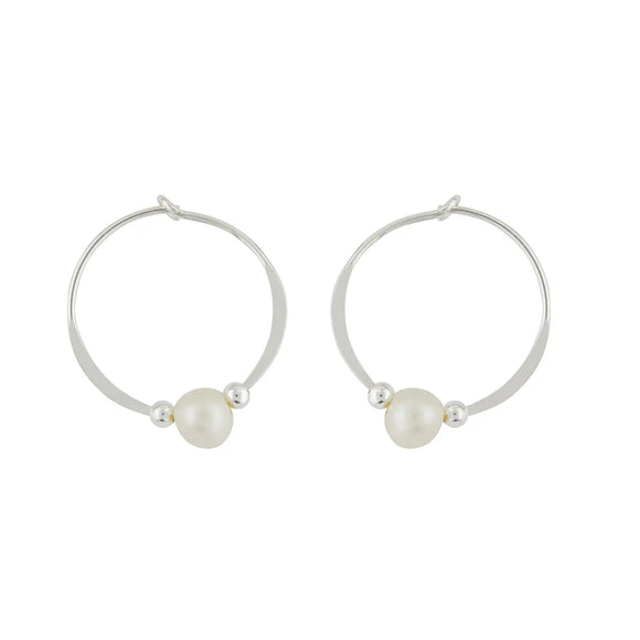 Pearl Hoop Earrings