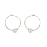 Pearl Hoop Earrings