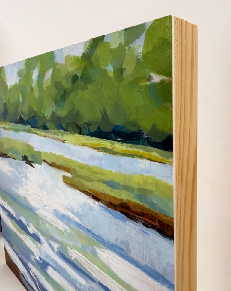 SILVER MORNING acrylic painting by Ann Thompson