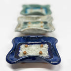Soap Dish with Geode Crackle Glass