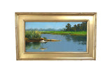 SPRING FISHING original oil painting by Holly Glasscock
