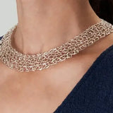 Silver Lace Collar Necklace