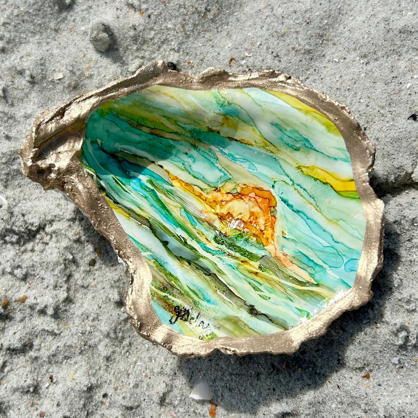 Hand Painted Oyster Shells