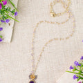Tanzanite with Amethyst Cluster Necklace