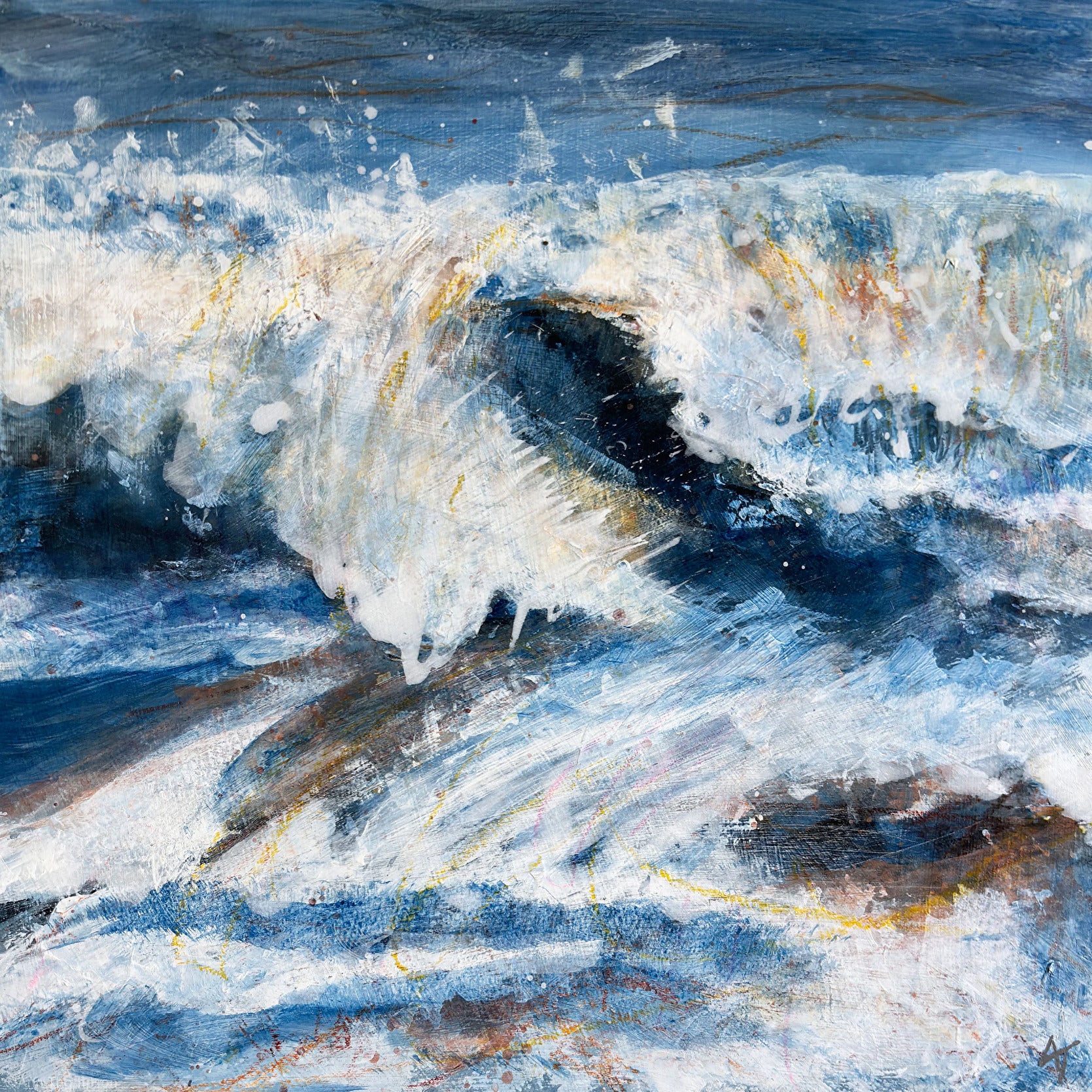 TIME AND TIDE IV acrylic painting by Ann Thompson