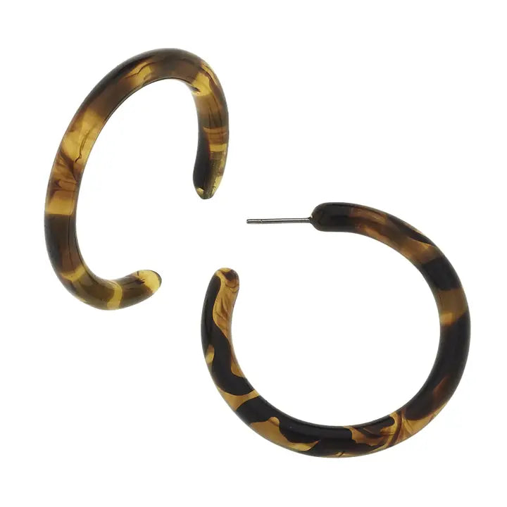 Tortoise Hoop Earrings