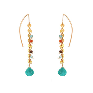 Turquoise Drop Gemstone Earrings