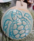 Round Sea Turtle Ceramic Ornament