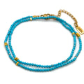 Mini Faceted Turquoise Bead Necklace