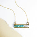 Gradient Gemstone Bar Neclace