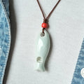Ceramic Fish Whistle Necklace