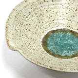 Speckled White Pinch Rimmed Bowl