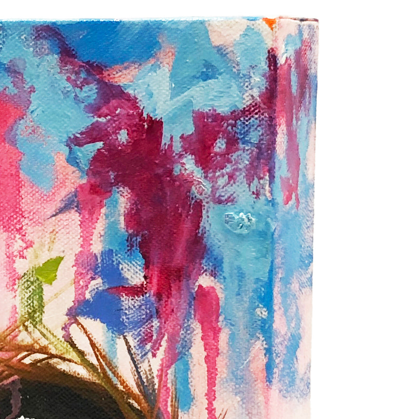 PINK TRINITY NEST 8x10 acrylic on canvas by Carey Lee Hudson