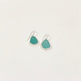Sea Glass Bezel Set Earrings