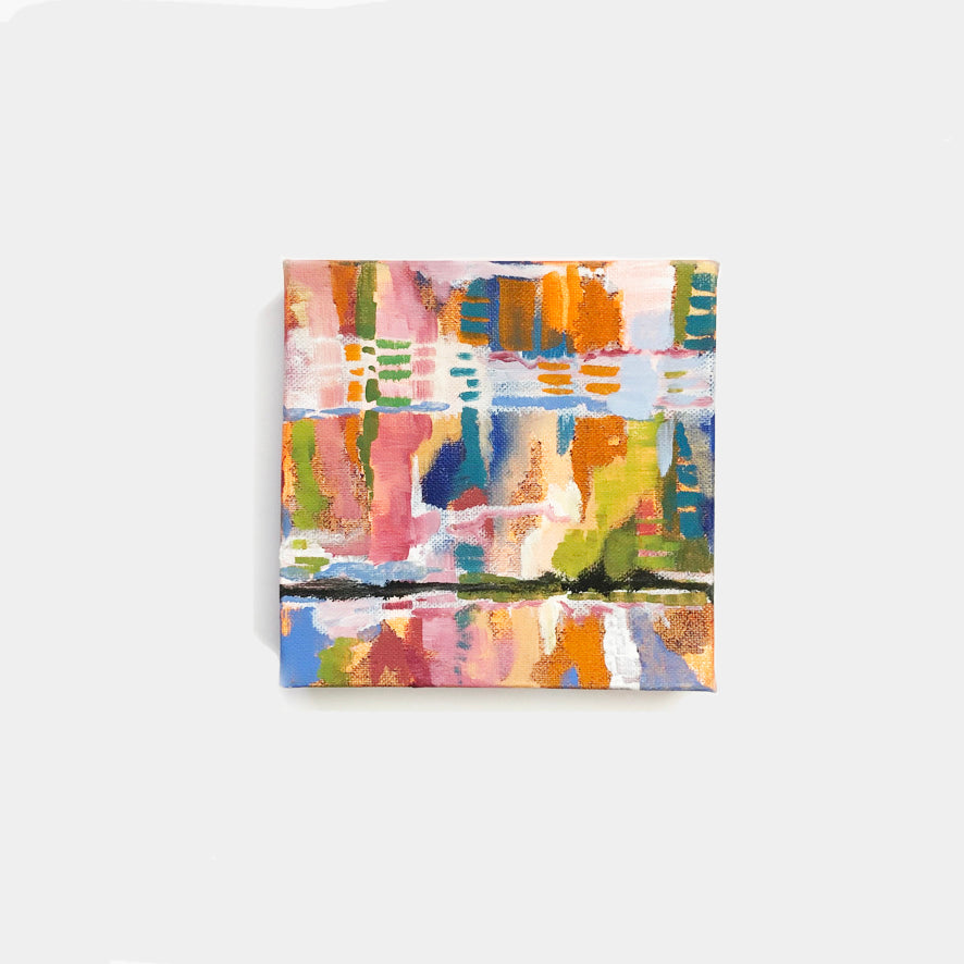 PINK MARSH SCENE acrylic on canvas by Carey Lee Hudson