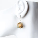 Cat's Eye Flower Earrings