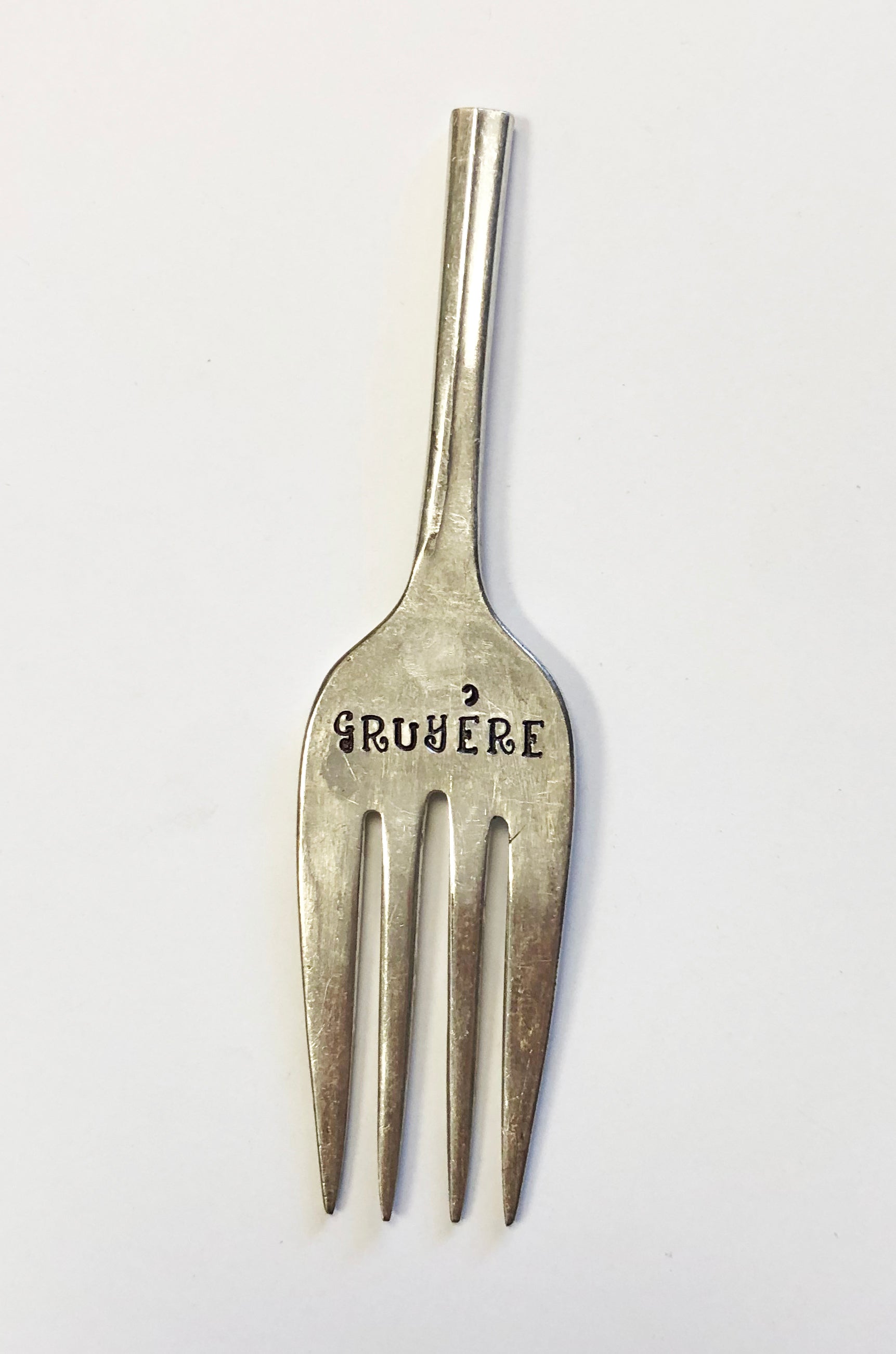 Hand Stamped Silver Cheese Markers