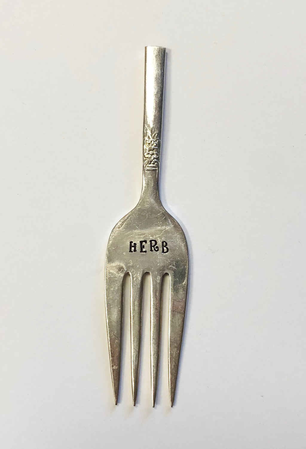 Hand Stamped Silver Cheese Markers