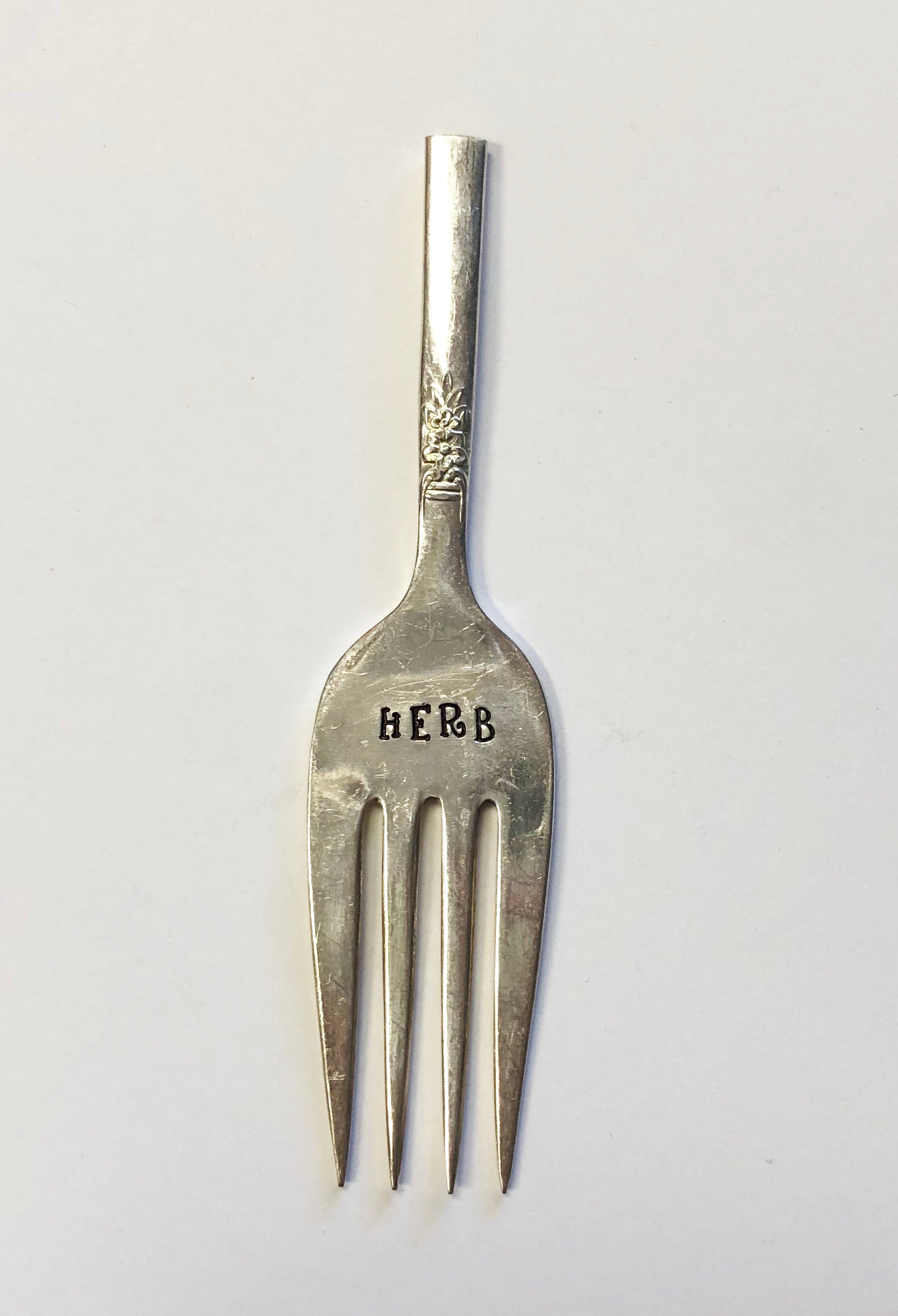 Hand Stamped Silver Cheese Markers