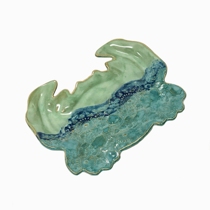 Stoneware Crab Tray