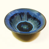 Small Flared Bowl with Crackle Glass