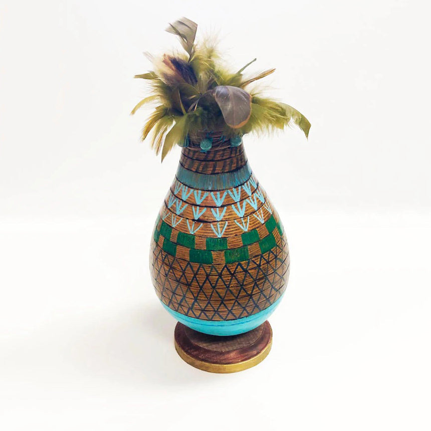 Gourd with Feathers