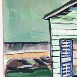 GREEN BEACH HOUSE gouache and acrylic by Sarah Ferreira