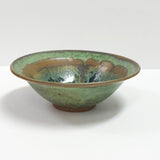 Small Flared Bowl with Crackle Glass
