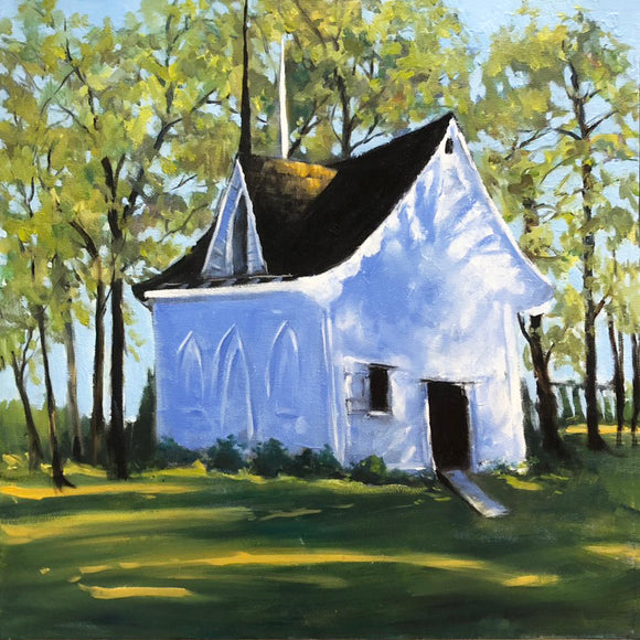THE ICE HOUSE AT BOTANY BAY original oil by Connie Snipes