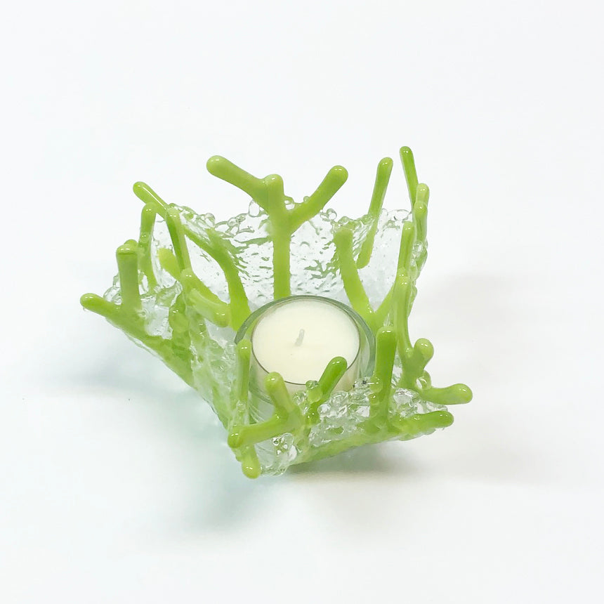Coral Tealight Candle Holder