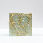 LOVE 5 x 5 original mixed media painting by Mary Louise Nechtman