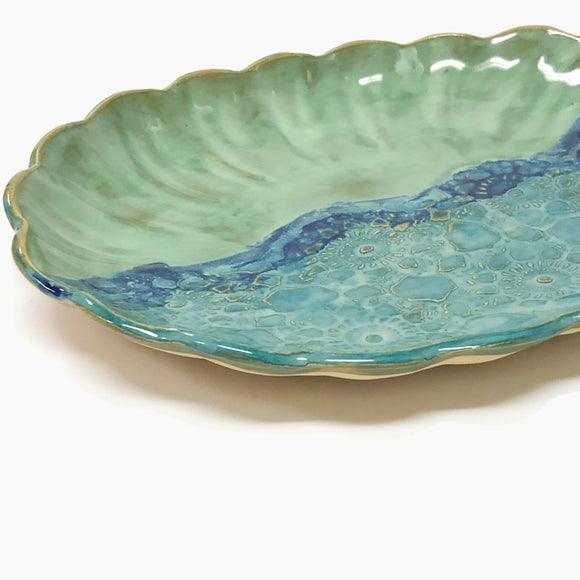 Oval Scallop Edge Platter