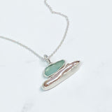 Perelle Pearl & Seaglass Stacked Necklace