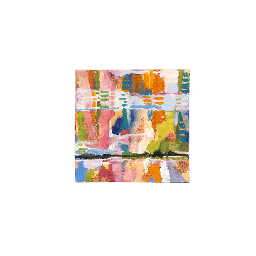 PINK MARSH SCENE acrylic on canvas by Carey Lee Hudson