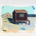 SHACK BY THE DUNE gouache and acrylic by Sarah Ferreira