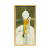 SNOWY EGRET WITH SNACKS original oil painting by Louise Dargan Thompson