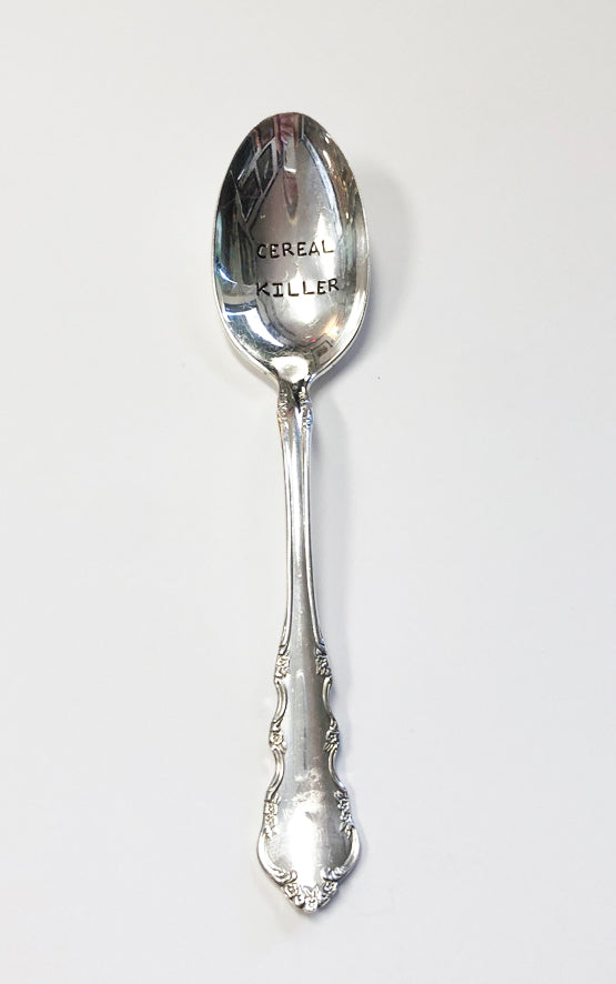 Cereal Killer Hand Stamped Spoon