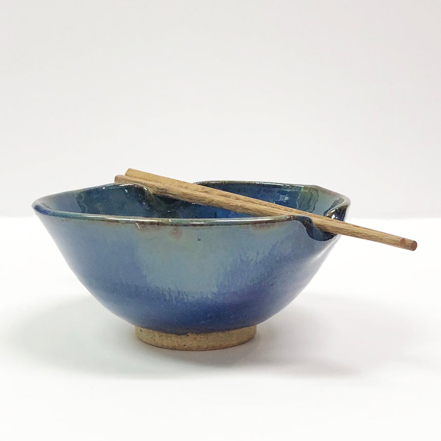 Square Noodle Bowl with Chopsticks