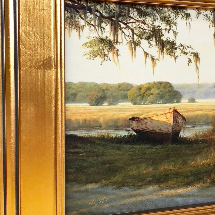 SUNDOWN AT THE OYSTER FACTORY giclee on canvas by Doug Grier