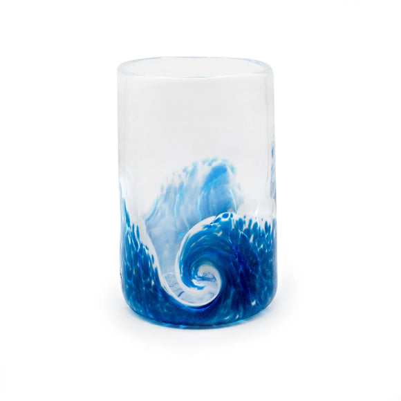 Aqua Wave Glass Tumbler