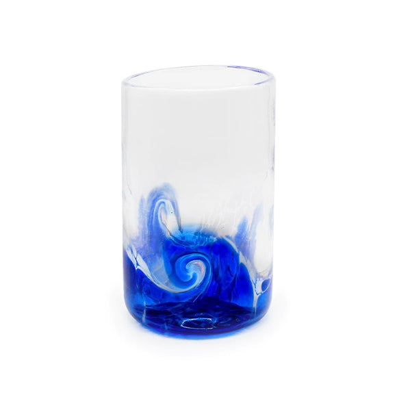 Blue Wave Glass Tumbler
