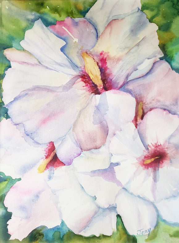 LILIES watercolor painting by Jeny McCullough