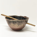 Wavy Noodle Bowl with Chopsticks