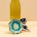 Geode Crackle Wine Bottle Stopper